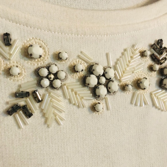 LOFT Beaded Sweatshirt Top - Picture 4 of 7